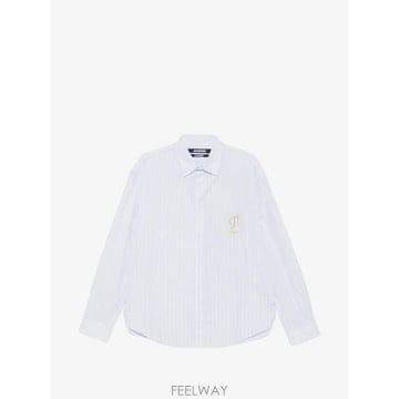 26 FW 쟈크뮈스 로고 패치 스트라이프 셔츠 SHM00541AW00910 TP458286923