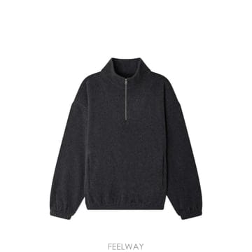26 FW 산드로 지퍼 스탠딩 칼라 스웨트셔츠 SHPSW00789 TP458866649