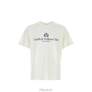26 FW 스포티앤리치 로고 프린트 코튼 티셔츠 TO119710241WH01 TP455555419