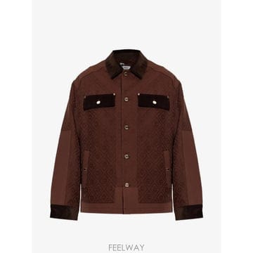 26 FW 카사블랑카 모노그램 코듀로이 트리밍 셔츠 재킷 MPF26OT25001 TP458286095