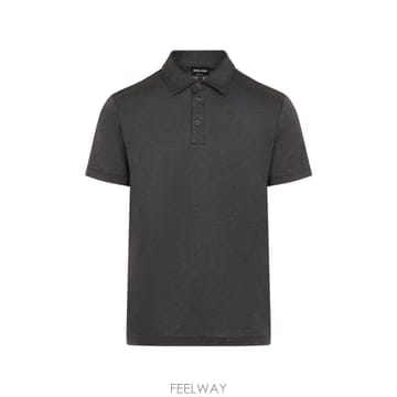26 FW 조르지오아르마니 silk and cotton melange jersey polo shirt 3KS