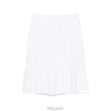 26 FW 디케이앤와이 티어드 드로스트링 미디 스커트 P5JBCD87 TP455679544
