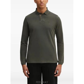 26 FW 바버 long sleeved polo shirt MML0705GN91 TP458419654