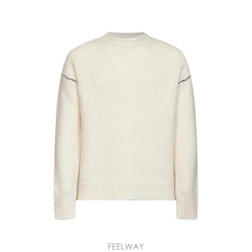 26 FW Roberto Collina 배색 스티치 크루 넥 스웨터 B4710102 TP459288146
