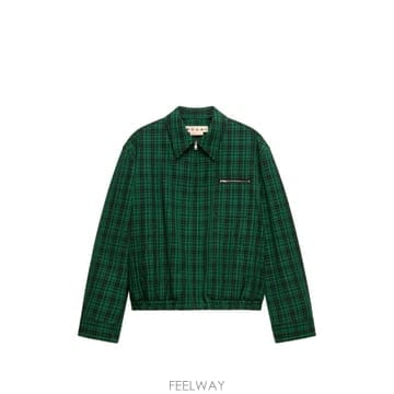 마르니 체크 울 개버딘 재킷