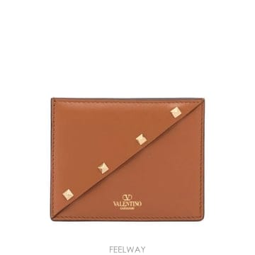 26 FW 발렌티노 가라바니 락스터드 위스피 카프스킨 카드홀더 WP0AE5IIT TP454777022