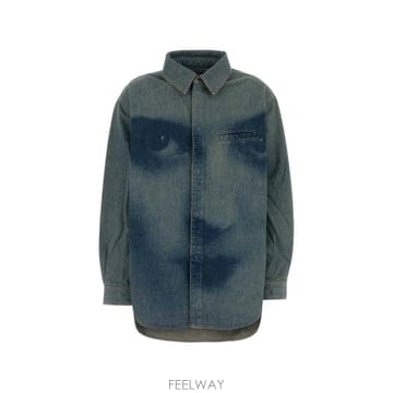 26 FW 장폴고띠에 그래픽 프린트 데님 셔츠 2604WST076D032 TP458446201