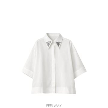26 FW PINKO 장식 칼라 셔츠 106826A2LD TP457062644