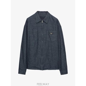 프라다 남방 셔츠 블루