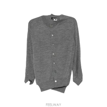 26 FW 준야 와타나베 크루 넥 비대칭 가디건 JQN002 TP455323526