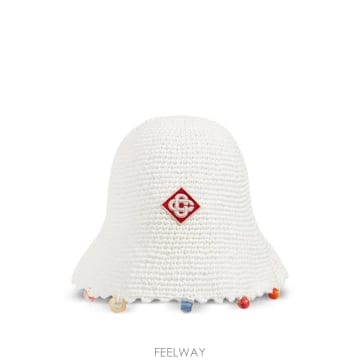 26 FW 카사블랑카 크로셰 로고 아플리케 버킷 햇 APF26HAT122010 TP455909412