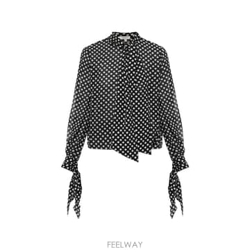 26 FW 프레임 폴카 도트 푸시 보우 블라우스 WE26WBL008 TP455322398