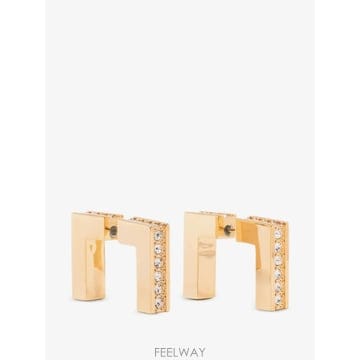 26 FW Elisabetta Franchi 라인스톤 장식 이어링 OR26K61E2 TP456370598