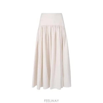 26 FW 스타우드 프로시다 개더 리넨 스커트 R26S6147LN TP456238939