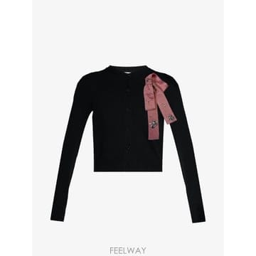 26 FW 에르뎀 bow embellishment cardigan AW26KT5430061000 TP4584