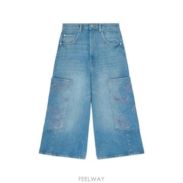 가니 레이스 패치워크 크롭 진