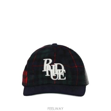 26 FW 루드 로고 자수 플레이드 베이스볼 캡 모자 RHFW25HA02851 TP458015074