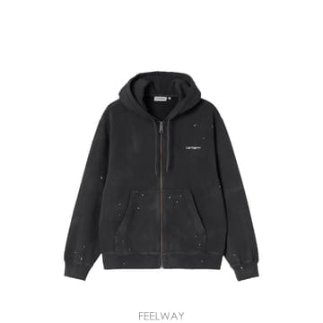 26 FW 칼하트 로고 자수 페인트 스플래터 후드티 I036913 TP454936036