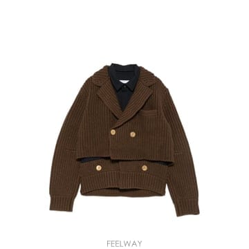 26 FW 사카이 더블 브레스티드 레이어드 코트 2608672 TP459321598
