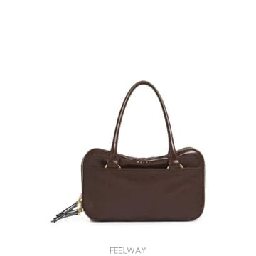 26 FW 마르니 박신 브라운 레더 스몰 백 BMMP0186U0P9294 TP455621345
