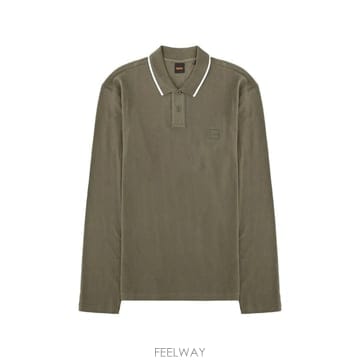 26 FW 보스 티핑 디테일 긴소매 폴로 셔츠 50566186 TP456454296
