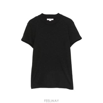 26 FW 빈스 모크 넥 반소매 티셔츠 V942684205 TP456453291