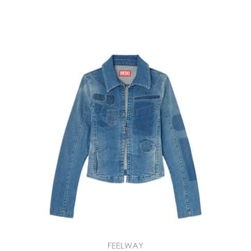 Diesel 26 FW ���� one button denim shirt with patch effects A226230IF26 FW ���� one button denim shirt with patch effects A