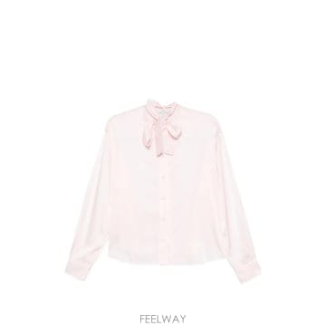 26 FW Forte Forte 푸시 보우 칼라 셔츠 15072MYSHIRT TP456274322