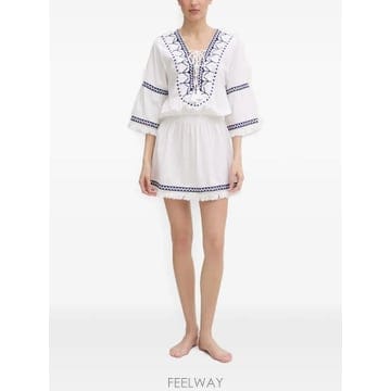 26 FW 멜리사 마르티나 자수 태슬 디테일 미니 드레스 MOMARTINA TP457023878