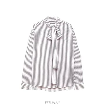 26 FW 엠에스지엠 스트라이프 블라우스 4142MDE09267852 TP459377507