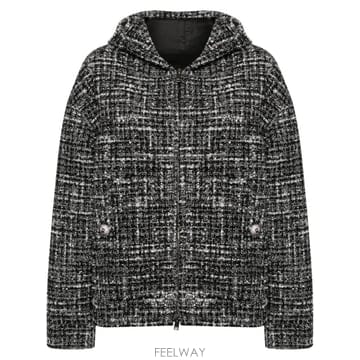 26 FW 발렌티노 가라바니 후드 트위드 재킷 BCJ3A38SF TP454661014
