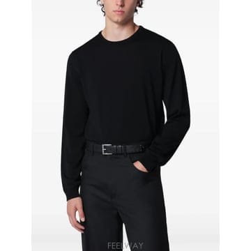 26 FW Roberto Collina 크루 넥 골지 트리밍 스웨터 263MYB01001WO TP456221