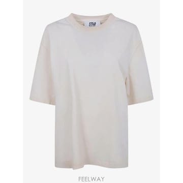 26 FW Golden Goose 스타 코튼 블랙 프린트 화이트 티셔츠 GUP01873P002418 TP45