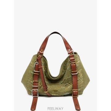 Diesel 26 FW ���� D One Medium top handle bag in distressed canvas X126 FW ���� D One Medium top handle bag in distressed c
