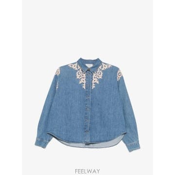 26 FW Forte Forte 요크 자수 데님 셔츠 15036MYSHIRT TP455859198
