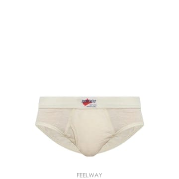 디스퀘어드2 스키 패스 로고 패치 울 브리프