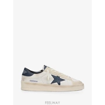 26 FW Golden Goose 스타단 블루 스타 베이지 스웨이드 스니커즈 GMF01089F008537 T