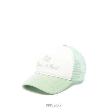 26 FW 스포티앤리치 크리스털 장식 베이스볼 캡 모자 AC100716689WH TP457859959