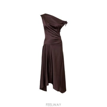 26 FW 스타우드 비대칭 드레이프 드레스 R26P2127SN TP456104811