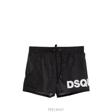 디스퀘어드2 로고 프린트 스윔 쇼츠