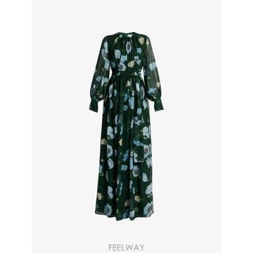 26 FW 에르뎀 플로럴 프린트 실크 이브닝 드레스 PF26G352303020 TP456256936