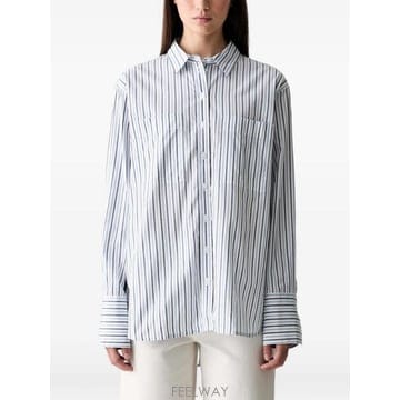 26 FW 바버 폴리 스트라이프 릴랙스 긴소매 셔츠 LSH1756BL44 TP458796468