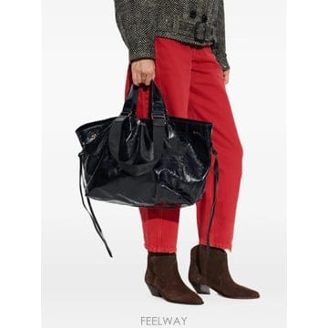 Isabel Marant 26 FW ���ں����� Wardy crinkled leather tote bag PP0015FAA1C13M T26 FW ���ں����� Wardy crinkled leather tote bag PP001
