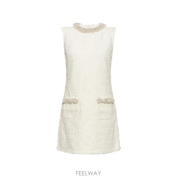 26 FW 셀프포트레이트 크림 텍스처 데님 미니 드레스 AW26812SC TP457501716