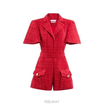 26 FW Saiid Kobeisy 트위드 벨트 점프수트 RTWFW2513 TP456544092