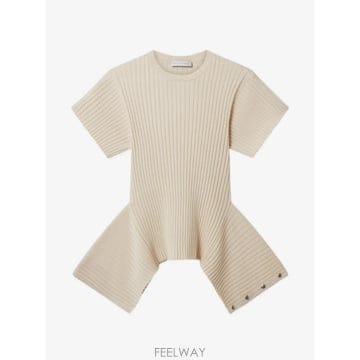 26 FW 스텔라 매카트니 골지 니트 페플럼 탑 6K12283S2654 TP456252272