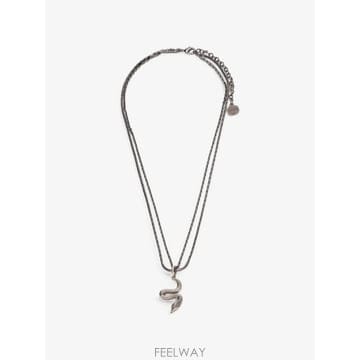 26 FW 로베르토 카발리 스네이크 펜던트 네크리스 XNG002AM258 TP456152875