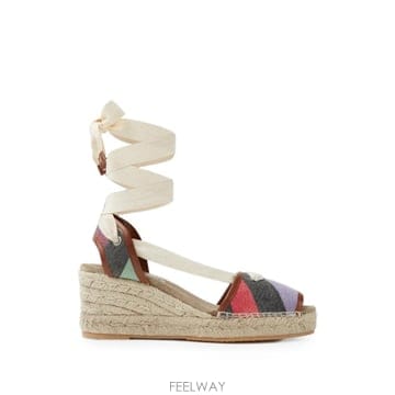 26 FW 베르사체 롤라 스트라이프 웨지 샌들 10252901A18574 TP456094584