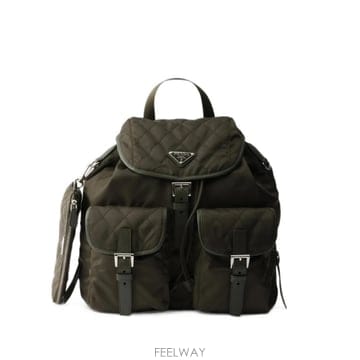 PRADA 26 FW ����� medium quilted Re Nylon backpack with ���ǾƳ� leather26 FW ����� medium quilted Re Nylon backpack with ��