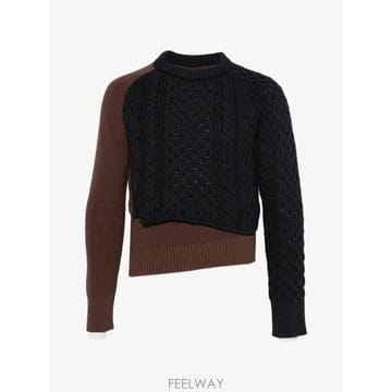 26 FW 사카이 케이블 니트 패널 스웨터 2608618 TP456120686
